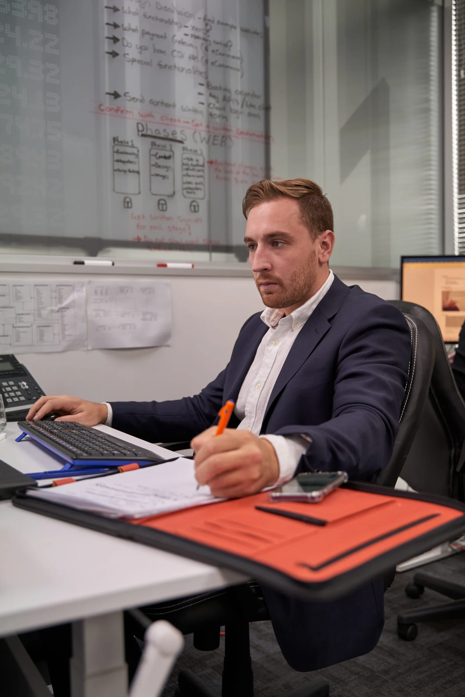 Man working at a desk