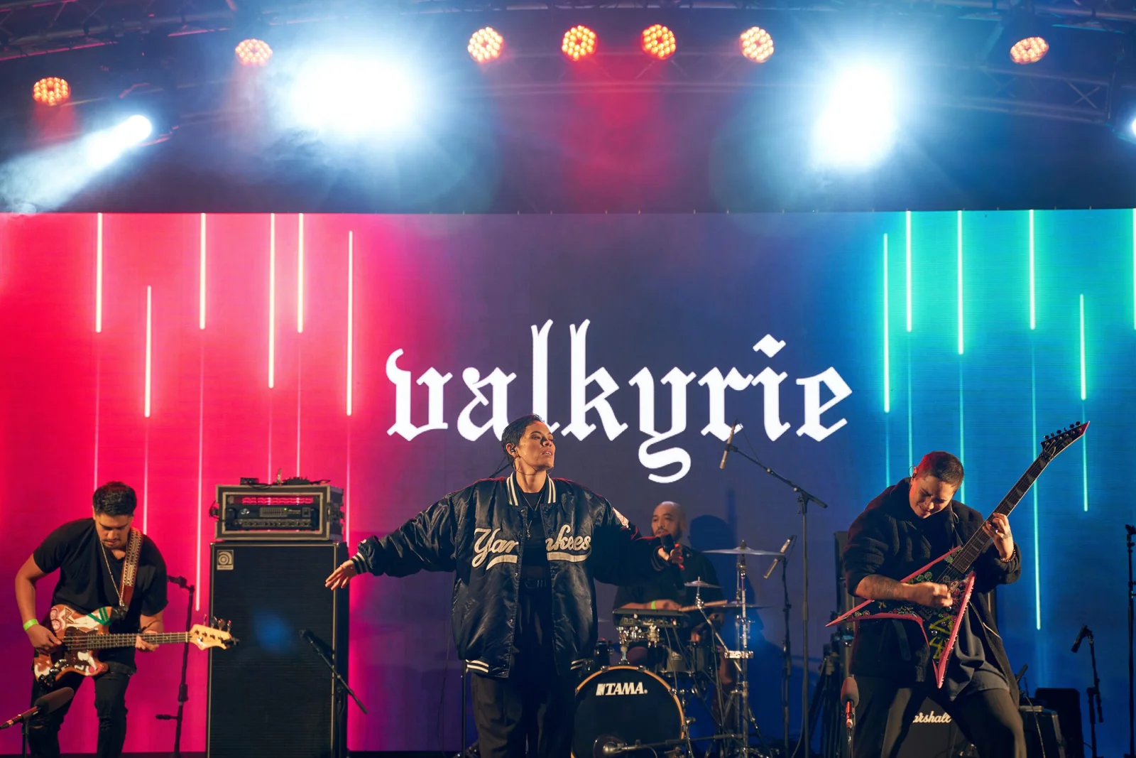 Band performing on stage